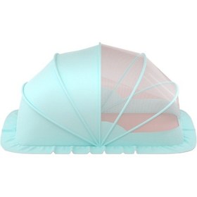 Resim Bebek Cibinlik Tam Yüz Sivrisinek Örtü Çocuk Katlanabilir Evrensel Dipsiz Braket Cibinlik Gölgeleme Büyük 128 65 70cm -yeşil 