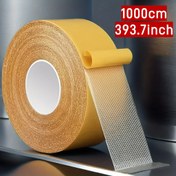 Resim 10.06 metre Süper Güçlü Çift Taraflı Bant - Su Geçirmez, İz Bırakmayan, Yüksek Viskozite ile Fiberglas Ağı, Kumaş, Ahşap, Metal için İdeal - Duvar & Cam Onarımları için Mükemmel, Su Geçirmez Kumaş 