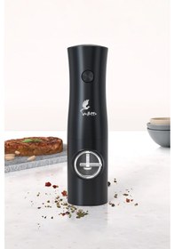 Resim Portofino Pilli Tuz Karabiber Değirmeni Otomatik Baharat Öğütücü İnox 