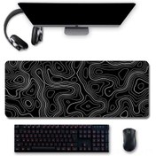 Resim Samdoo Büyük Oyuncu Masa Padı - 300x800x3mm Beyaz Desenli, Dayanıklı, Elektronik Oyun Ve Ofis Kullanıma Uygun Fare Ve Klavye Matı Diğer 