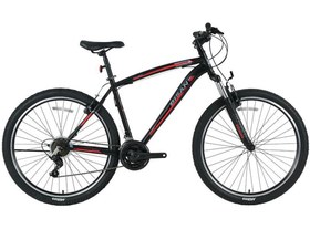 Resim BİSAN MTS 4600 ERKEK DAĞ BİSİKLETİ 48CM V 29 JANT 21 VİTES MAT SİYAH KIRMIZI 