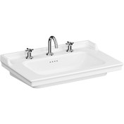 Resim VitrA Valarte 7802b003-6174 Etajerli Lavabo, Metal Ayaklı, 80 Cm, Beyaz 