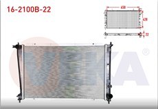 Resim HYUNDAI STAREX 97-07 SU RADYATÖRÜ 2,5 MANUEL 22MM KALINLIK BRAZING 25310-4A100(VEKA) 
