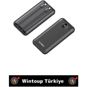 Resim Kompakt 2 Çıkışlı Dijital Şarj Göstergeli Hızlı Şarj 10000 Mah Powerbank Taşınabilir Şarj Cihazı Çok Renkli 