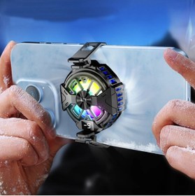 Resim Coverzone Kablolu Şok Cep Telefon Soğutucu, Teleskopik Klipsli Ultra Soğutma Taşınabilir Fan 