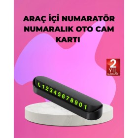 Resim Fosforlu Araç Içi Park Kartı Numaratörü 