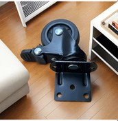 Resim Dashanshop 4 Frenli 2 Inç Tekerlekli Sessiz Dönerli Tekerlekler Park Frenli Halı Seramik 