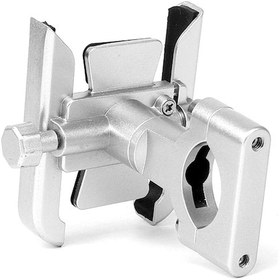 Resim Maiyame Alüminyum Motosiklet Bisiklet Elektrikli Araç Telefon Tutucu 4-6.5 İnç Çapraz Uyumlu Sağlam Tutuş Vantilatör Tutucu Gümüş GÜMÜŞ 