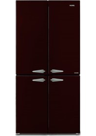 Resim Vestel Retro FD56001 Bordo 487 LT No-Frost Gardırop Tipi Buzdolabı 