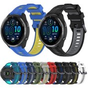 Resim Sones Garmin Forerunner 965 Spor İki Renkli Silikon Saat Bandı İçin 