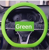 Resim Geeksen Kaymaz Dayanıklı Silikon Direksiyon Kılıfı - Yeşil Renk, Evrensel Boyut 32-40cm 