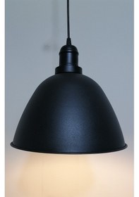 Resim Riolight Retro Siyah Içi Beyaz Tekli Metal Sarkıt Çap:28Cm 