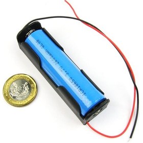 Resim Alkatronik-Tekli 1 Li 18650 Pil Yuvası Kablolu Tutucu 3.7V Pil Şarj Kutusu 