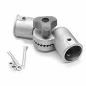 Resim 1 Adet Evrensel Alüminyum Olta Koltuğu Destek Bağlantısı 180° Ayarlanabilir Dişli ve 2 Vida & Somun ile Koltuk Modifikasyonu Aksesuarları - Gümüş, Pille Çalışmaz 