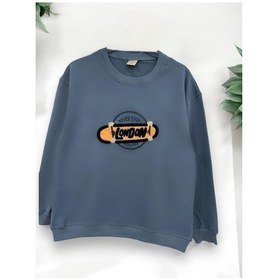 Resim Zekids Erkek Çocuk London İşlemeli Sweatshirt-14233 Indigo 