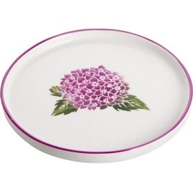 Resim 6 Lı Seramik Pasta Tabak Ortanca Dekor Pasta Tabağı 20cm Diğer 