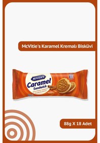 Resim Mc Vities Karamel Ve Tarçın Kremalı Bisküvi 88,2 Gr X18 Adet 