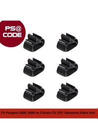 Resim Silecek Koluna 6'lı Sıkıştırma Klipsi Seti: Peugeot 3008, 5008 Ve Citroën C5 Aircross, Ds7 Uyumlu 