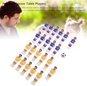 Resim Alomejor Foosball Erkek Yedek Masa Futbolcular Set Foosball Oyuncusu Yedek 22 parçalı Reçine Erkekler 1.4 inç Futbol Top 
