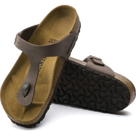 Resim Birkenstock Gızeh Bf Nubuk Kahverengi Unisex Parmak Arası Terlik Suni Deri Konforlu Tasarım 