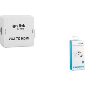 Resim S-Lınk Sl-Vhc10 Vga To Hdmı Dönüştürücü Mini 