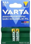 Resim Varta 800 mAh AAA İnce Şarj Edilebilir Pil (2 Adet) 