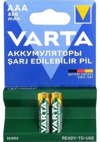 Resim Varta 800 mAh AAA İnce Şarj Edilebilir Pil (2 Adet) 