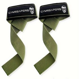 Resim Erkekler ve kadınlar için güvenli bir uyumlu, siyah beyaz logo ile, esnek bileklikler olan, dayanıklı polyester, nefes alabilir tasarım, güç antrenmanı ve ağırlık kaldırma için ayarlanabilir jimnastik bileklikler çifti 