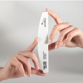 Resim Tırnak Üstü Törpü Buffer 100/180 Beyaz Yarım Ay 