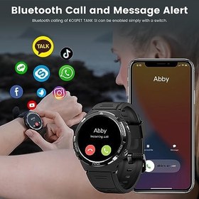Resim KOSPET Kadın Erkek Akıllı Saat, 50 Gün Pil Ömrü 1,3 inç Ekran Daima Aktif AMOLED 5ATM Su Geçirmez Çağrı SMS, Fitness İzleyici 70 Mod Spor Uyku Takibi Kalp Hızı Android iOS 
