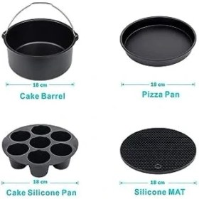 Resim 7 Inç (18 Cm) 3,5l ve 4,5l Uyumlu Airfryer 11 Li Set 