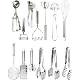 Resim 14 Parça Mutfak Için Her Şey Mutfak Hazırlık Servis Maşa Lüx Çeyiz Seti 