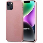 Resim Matte Silicone Apple Iphone 14 Kılıf Rose Gold Microsonic