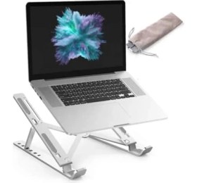 Resim Renklimestore Ilkatech ILKA07 Taşınabilir 7 Kademeli Laptop Stant Bilgisayar Stant Notebook Stant Tüm Laptoplarla Uyumlu Bilgisayar Standı Taşınabilir Metal Kaymaz Stant Dizüstü Bilgisayar Stantı 