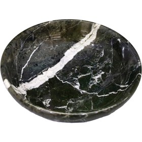 Resim El Yapımı Oniks Taş Çanak - 20 cm Dekoratif Kase - Yeşil 