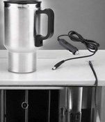 Resim budukkanda Kettle Kapaklı Araç İçi Termos Tüm Arabalara Uyumlu Çakmaklık Girişli Su Isıtıcı Bardak 