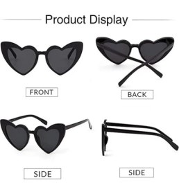 Resim Just Cheap Store Siyah Renk Kalp Şekilli Parti Gözlüğü 15X5 cm 