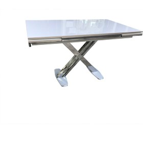 Resim Masa X AYAK Model Metal Transmisyon Nikelaj Dikdörtgen Kelebek Yan Açılır TEMPERLİ CAM El Yapım 