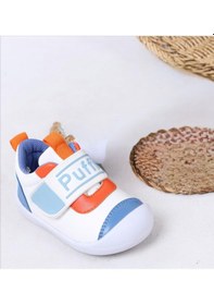 Resim Papucumun Dünyası Ortopedik İlk Adım Bebek Ayakkabısı Çocuk Spor Babet Beyaz 