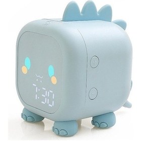 Resim Szypzstore Gece Işığı, Dinozor, Digi İle Çocuk Çalar Saat N8dnyt Açık Mavi 