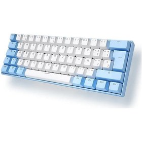 Resim Blue Switch Mini Rgb Oyun Klavyesi Gaming Mekanik 62 Tuşlu 18 Rgb Led Usb Type-c Kablo 