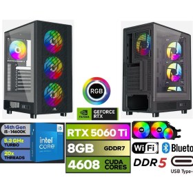 Resim Şafak Bilgisayar Gaming Pc, 8 GB Rtx 5060 Ti Oyuncu Masaüstü Bilgisayar, I5-14600K, 32GB Ddr5, 1 Tb Ssd, Sıvı Soğutmalı, WIN11 Pro Masaüstü Bilgisayarı 