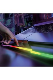 Resim Sarftech Çift Fanlı 9-17'' Uyumlu RGB Gaming Laptop Soğutucu Cooling Pad Ayarlanabilir Notebook Altlığı 