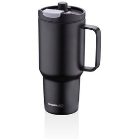 Resim Korkmaz Freedom 1 Litre Siyah Pipetli Bardak Termos A5577 