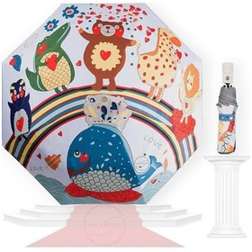 Resim Fantastik Kids Uv99+ Güneş / Yağmur Reflektör Kenar Otomatik Aç/kapa Şemsiye Çok Renk 