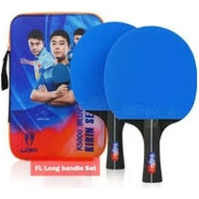 Resim Loki İttf Onaylı Mavi Masa Tenisi Raketi 2 Raket Top Kılıf 
