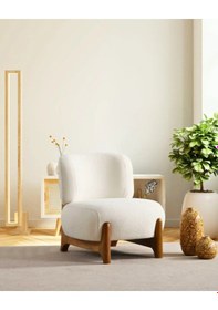 Resim Senna Berjer & Tekli Koltuk Beyaz 