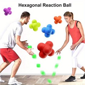 Resim Altıgen Tepki Topu Basketbol Futbol Çeviklik Antrenman Topu Yetişkin Koordinasyon Refleks Spor Fitness Eğitimi Topu 