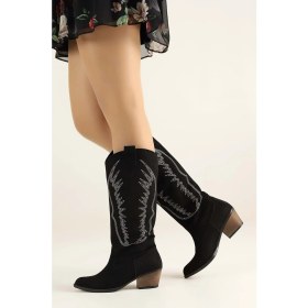 Resim Asya Uzun Western Çizme Kovboy Kadın Çizme 