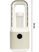 Resim Hepu Hp-F27 Beyaz Dijital Ekranlı Sessiz Masaüstü Kule Vantilatör | 9 Kademeli Hız Type-C Şarjlı Taşınabilir Mini Fan 